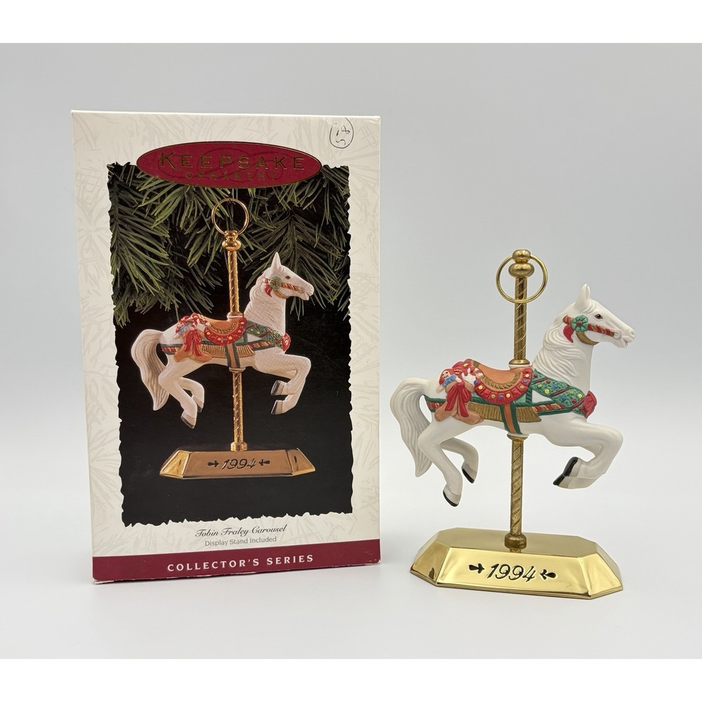 Hallmark 1994 Tobin Fraley Carousel Horse 3rd Edition Ornament Stand Vintage